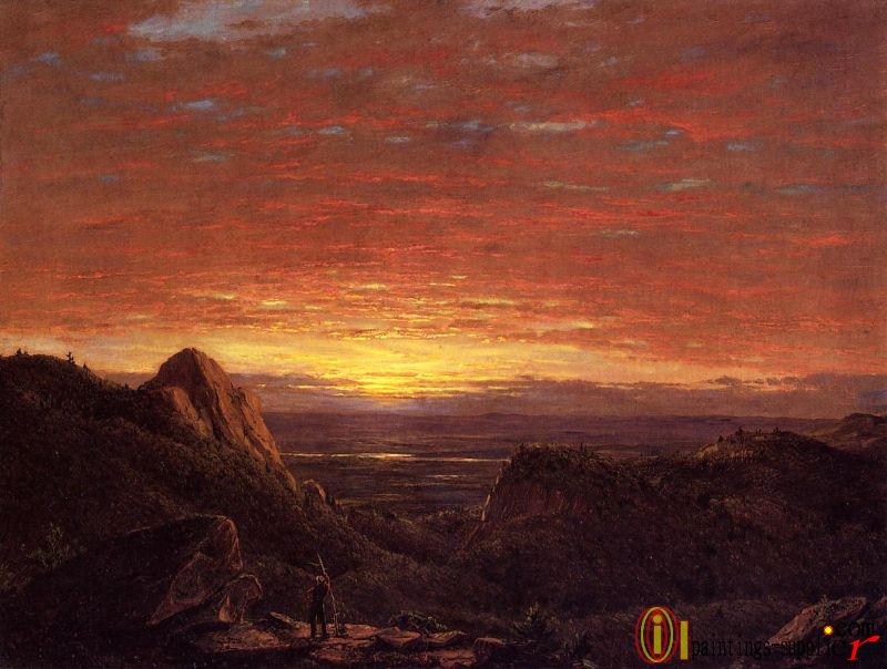 Morning, Looking East over the Husdon Valley from Catskill Mountains,1848