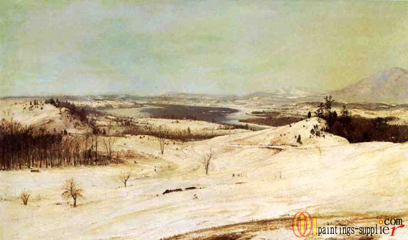 View from Olana in the Snow,1870-73