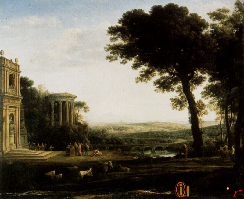 Lorrain Claude Landscape With A Sacrifice To Apollo
