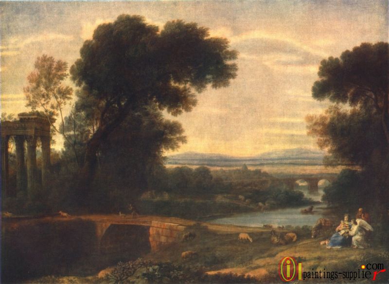 Lorrain Landscape with the Rest on the Flight into Egypt 1666