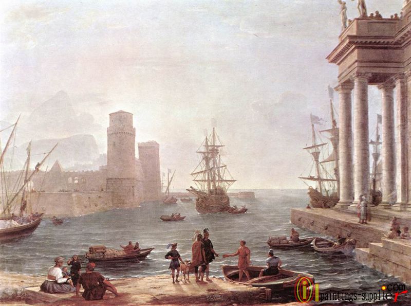 Lorrain Port Scene with the Departure of ulysses from the Land of the Feaci
