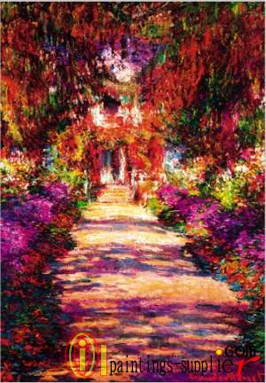 Alley of the Gardens of Monet at Giverny, 1902
