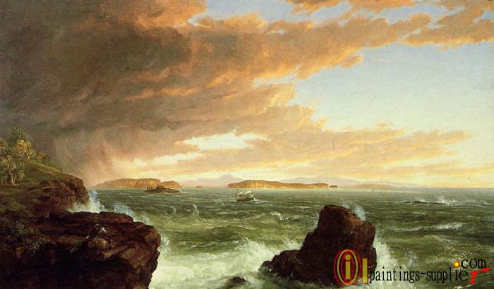 View Across Frenchman's Bay from Mount Desert Island, After a Squall,1845