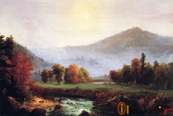 Morning Mist Rising, Plymouth, New Hampshire (A View in the United States of America in Autumn),18334