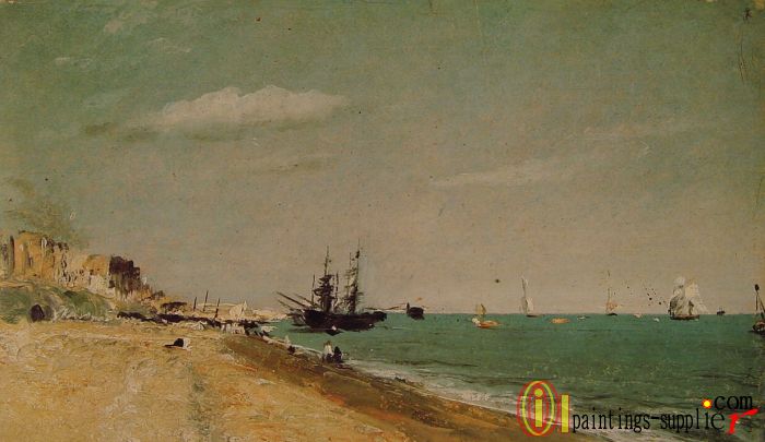 Brighton Beach with Colliers,1824.