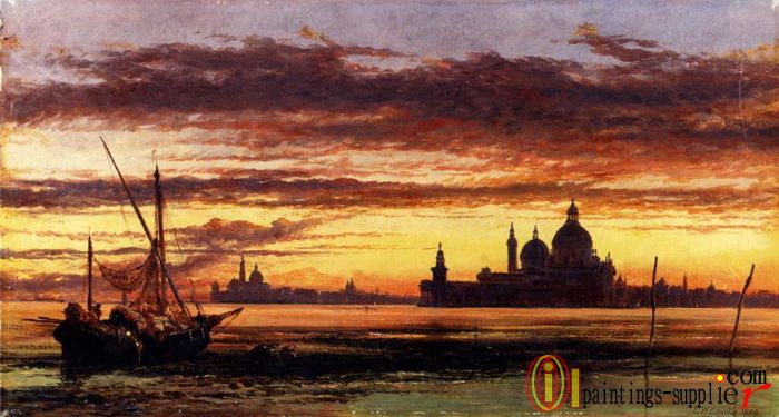 'Sunset Sky, Salute And San Giorgio Maggiore' ,1859