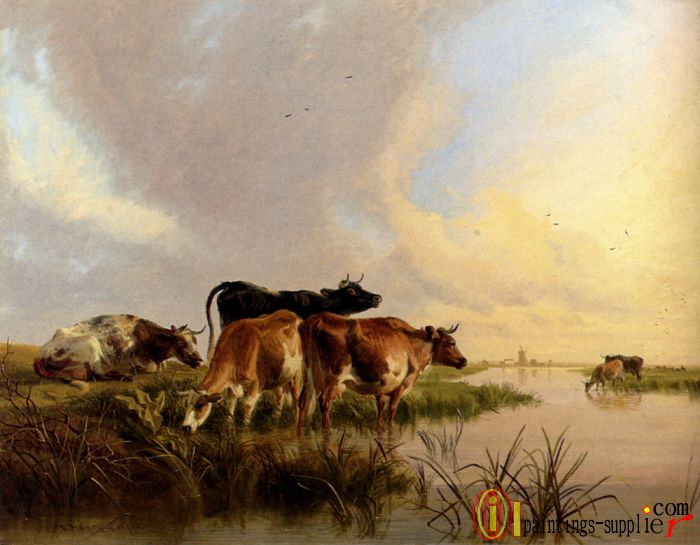 Cattle Watering,1863