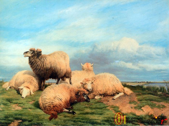 Landscape with Sheep,1866