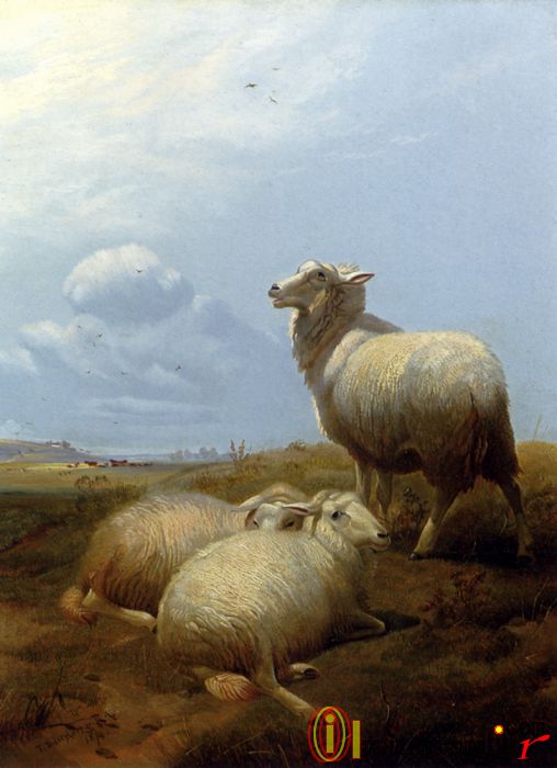 Sheep At Pasture,1874